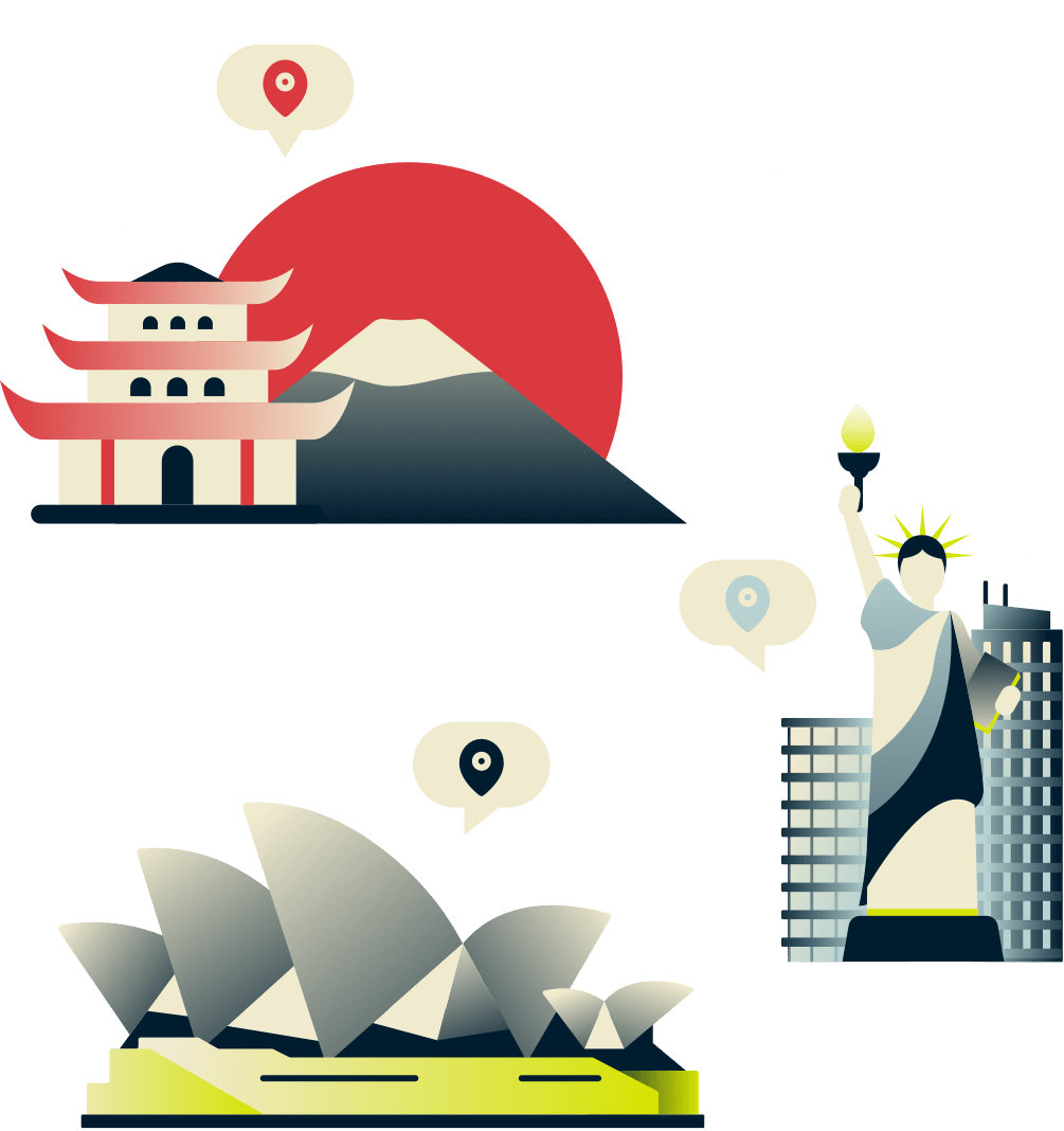 VPN poslužitelj glavna ilustracija u pozadini